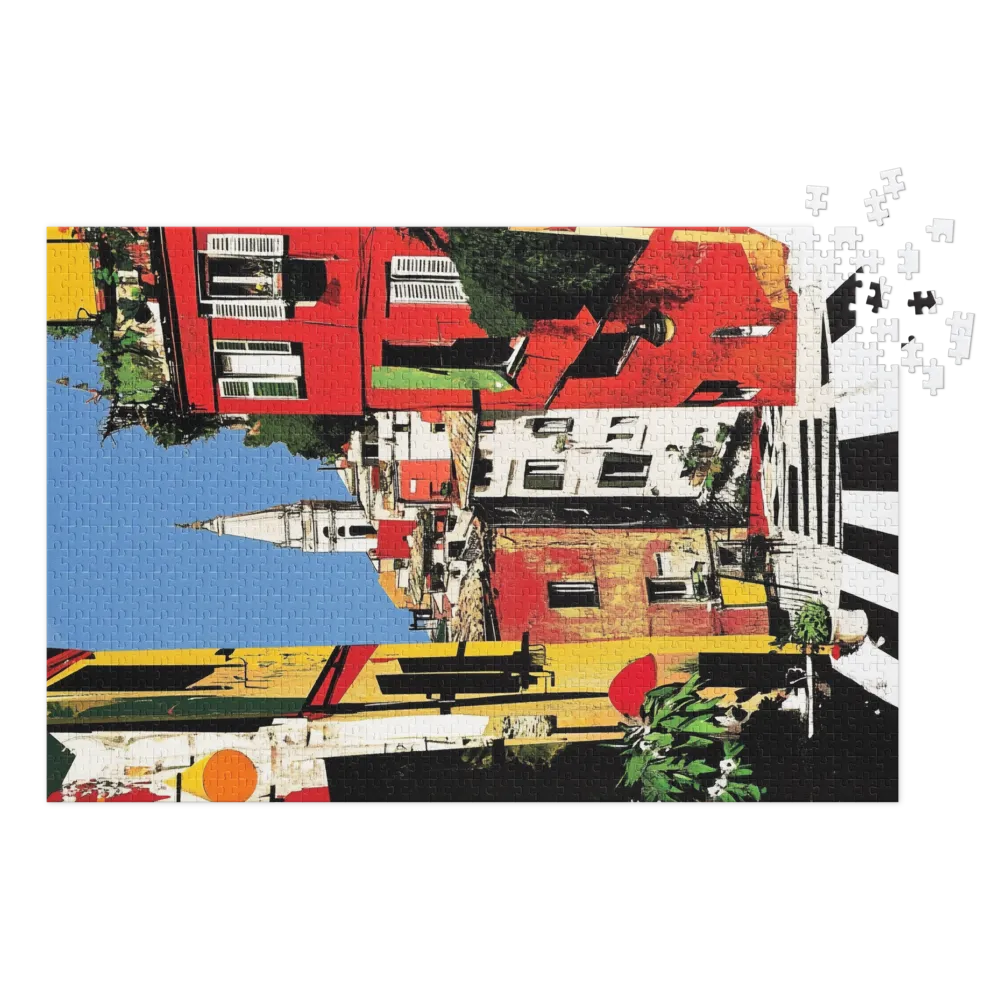 Paisagem Urbana Mediterrânea 
 Puzzle em caixa de metal