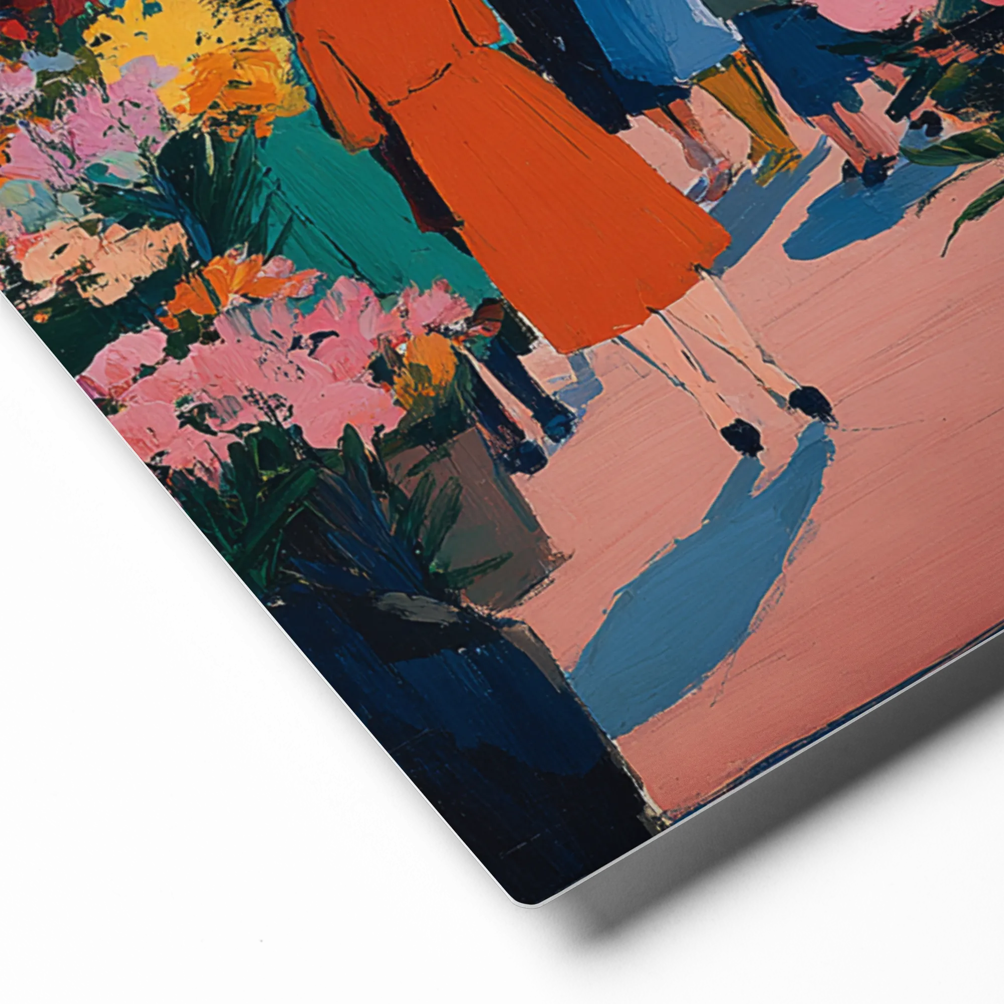 Rue des Fleurs 
 Poster with Red oak Frame | 18″x 24″