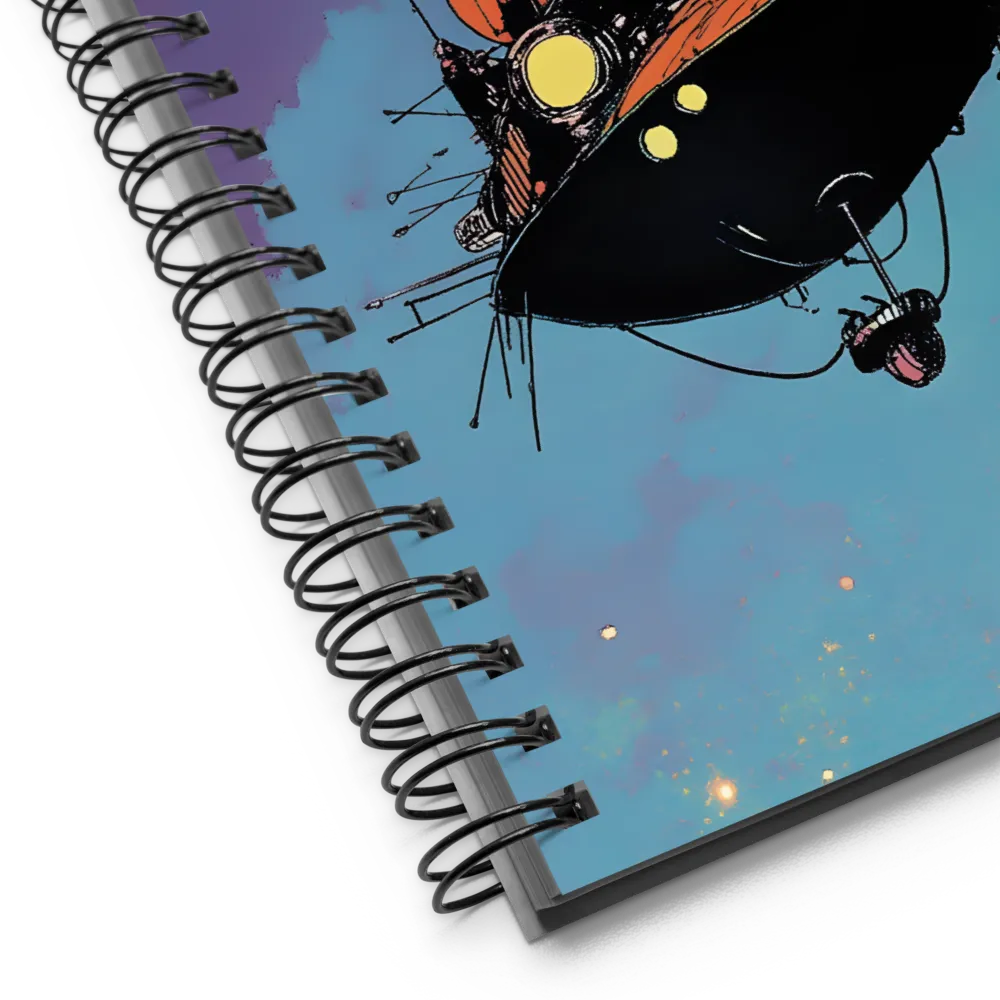 Cosmic Airship Voyage 
 Spiral Notebook | 140 pages