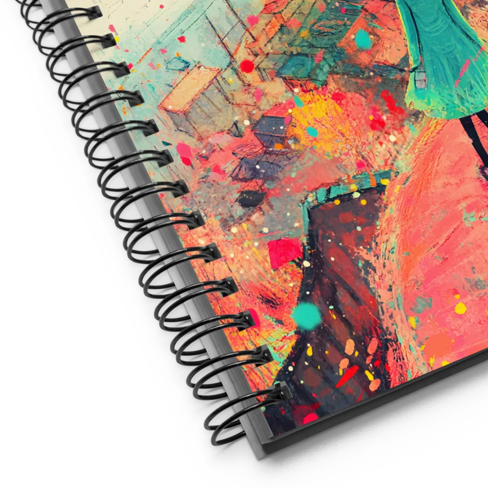 Overlooking the Colorful Village 
 Spiral Notebook | 140 pages