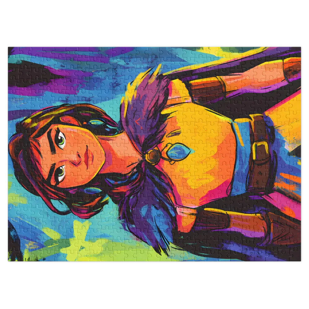 Vibrant Female Character Portrait | Jigsaw Puzzle (252/520 pieces)