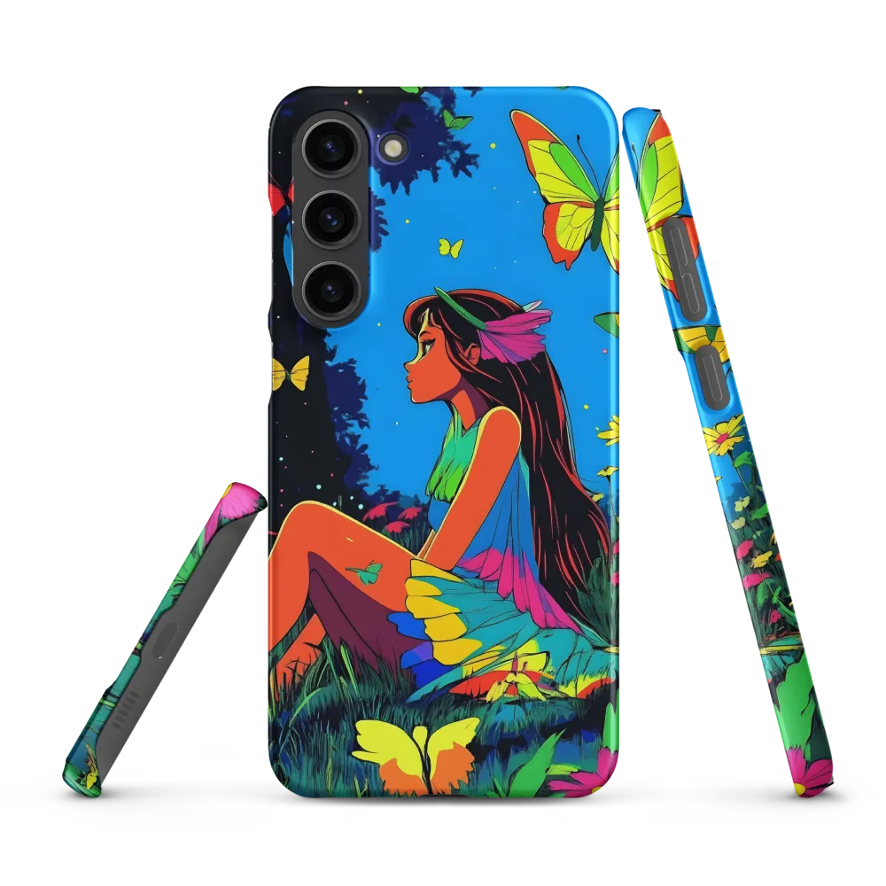 Girl Surrounded by Butterflies | Phone Case