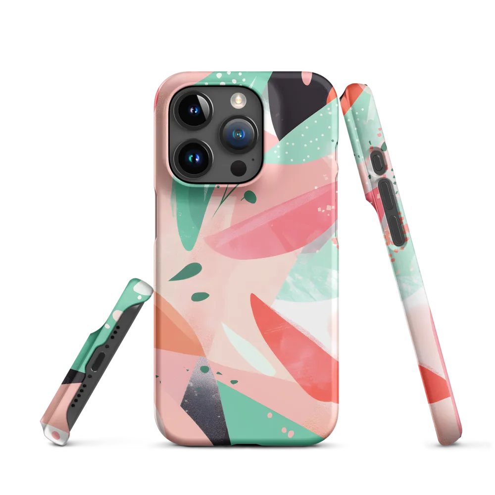 Abstract Modern Design in Pink and Green | Phone Case