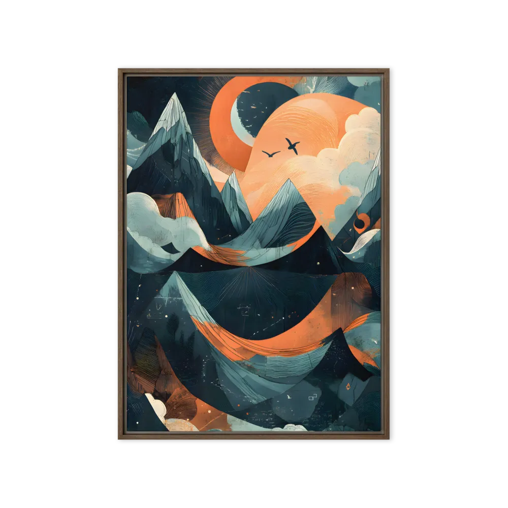 Celestial Peaks 
 Canvas with Black Frame