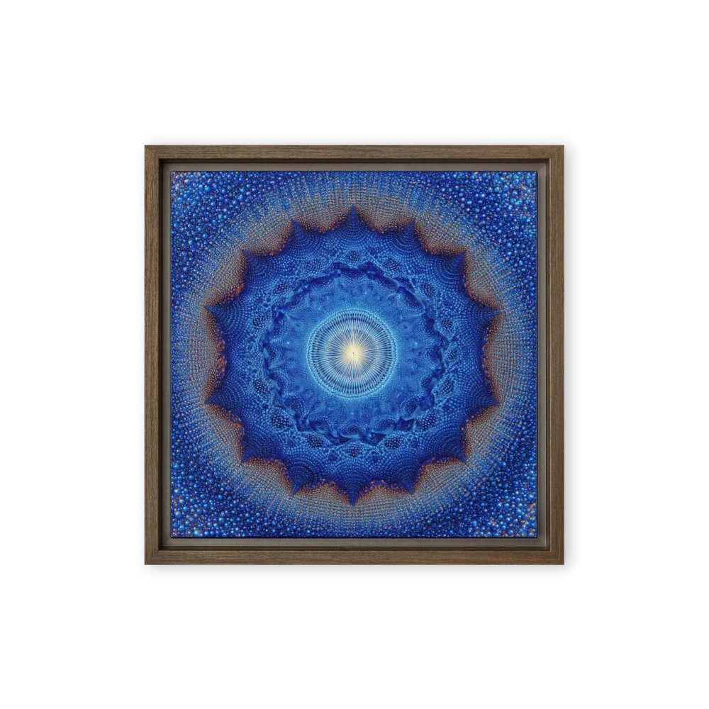 Luminous Blue Mandala | Art Print