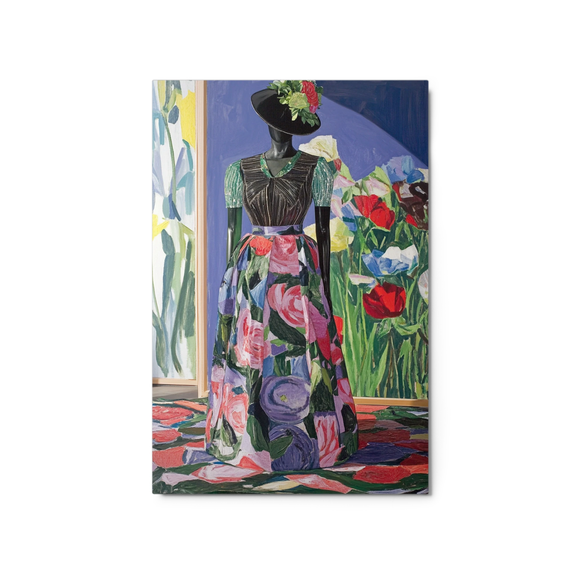 Dress Design with Floral Artwork