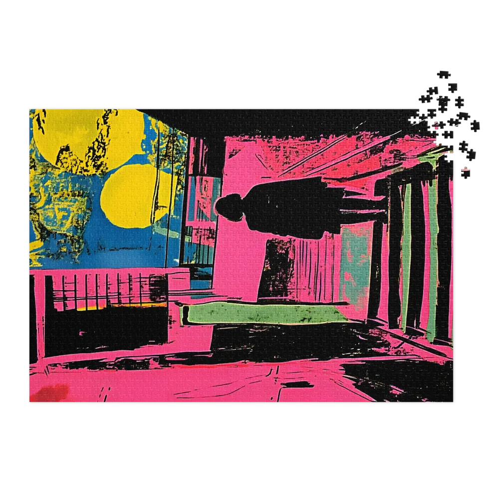 Silhouette on the Stairs 
 Jigsaw Puzzle in Tin Box