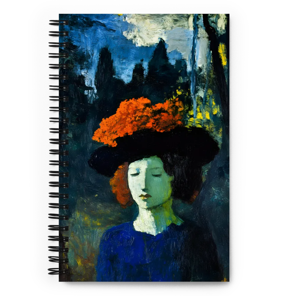 The Woman with the Orange Hat 
 Spiral Notebook | 140 pages