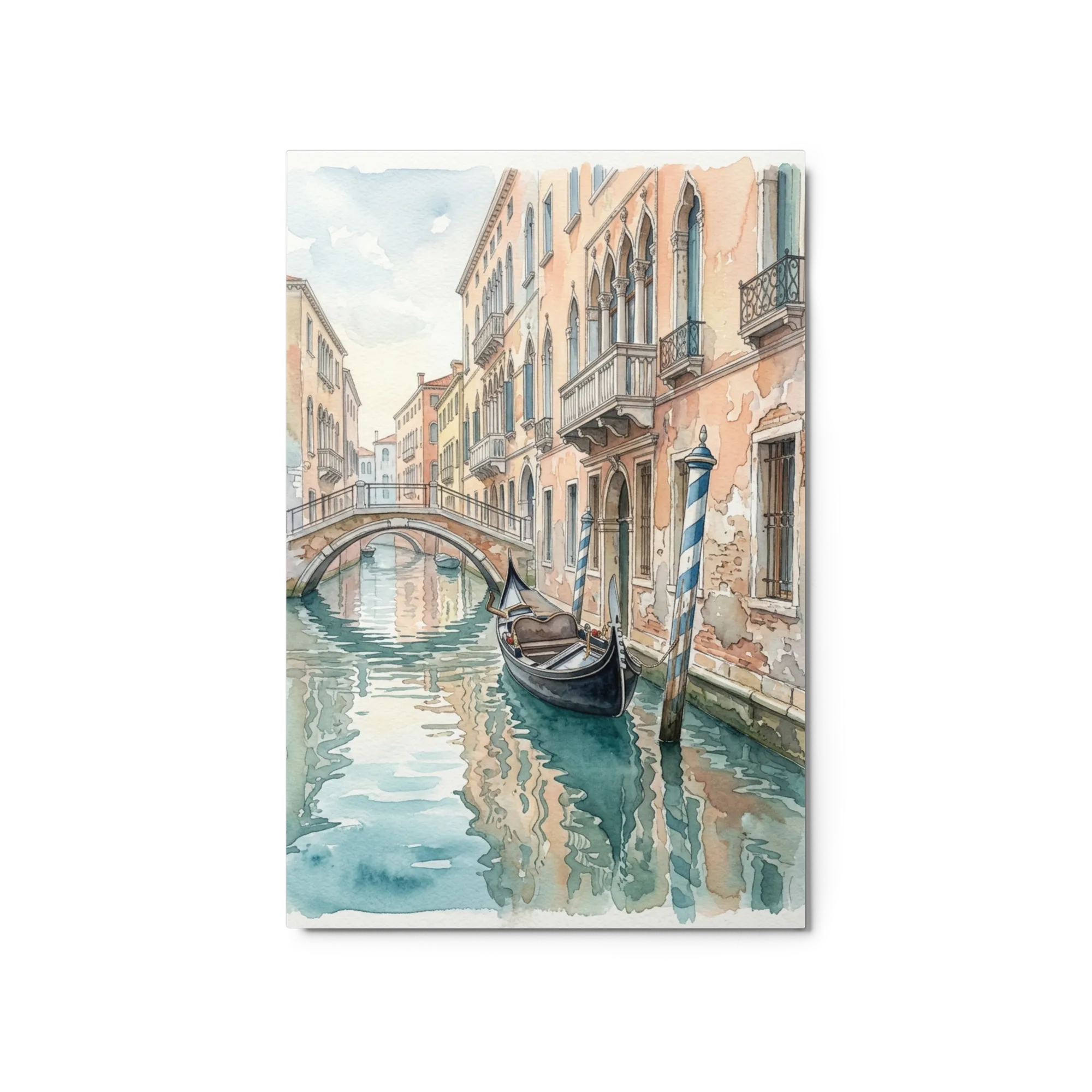 Venetian Canal Watercolor 
 Canvas | 16″x 24″