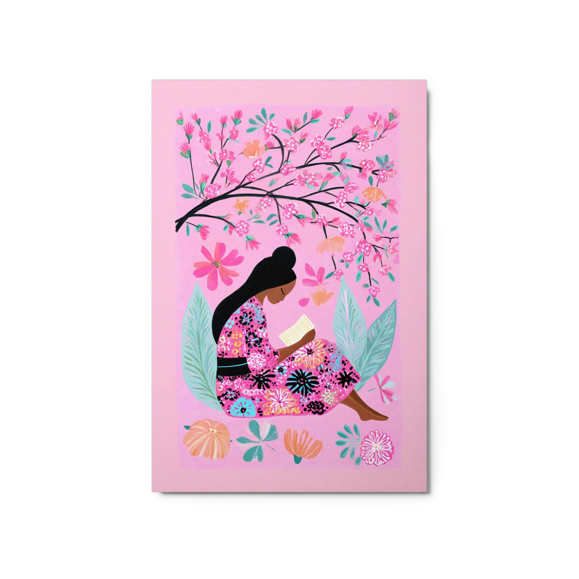 Reading Under Blossoms