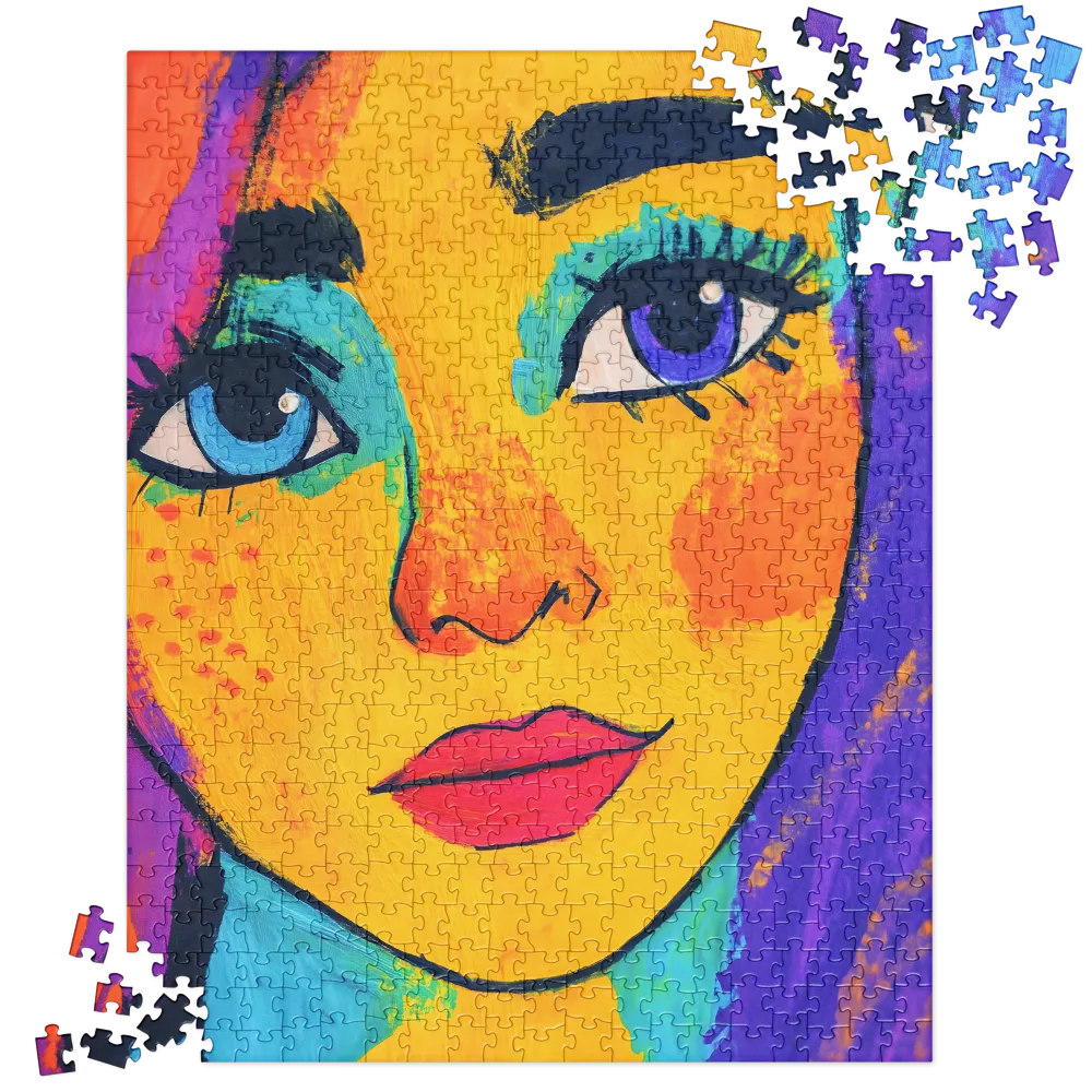 Stylized Pop Art Portrait 
 Jigsaw Puzzle