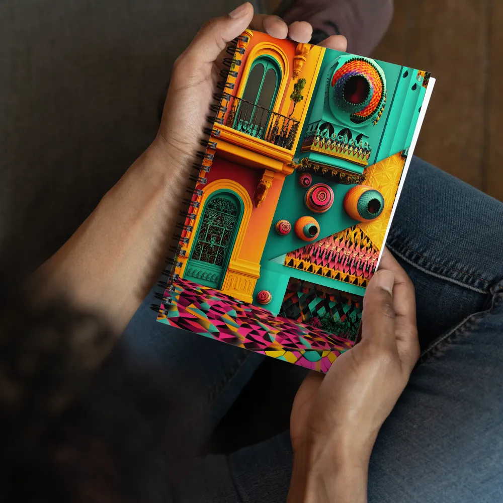 Dreamlike Cityscape Abstract 
 Spiral Notebook | 140 pages