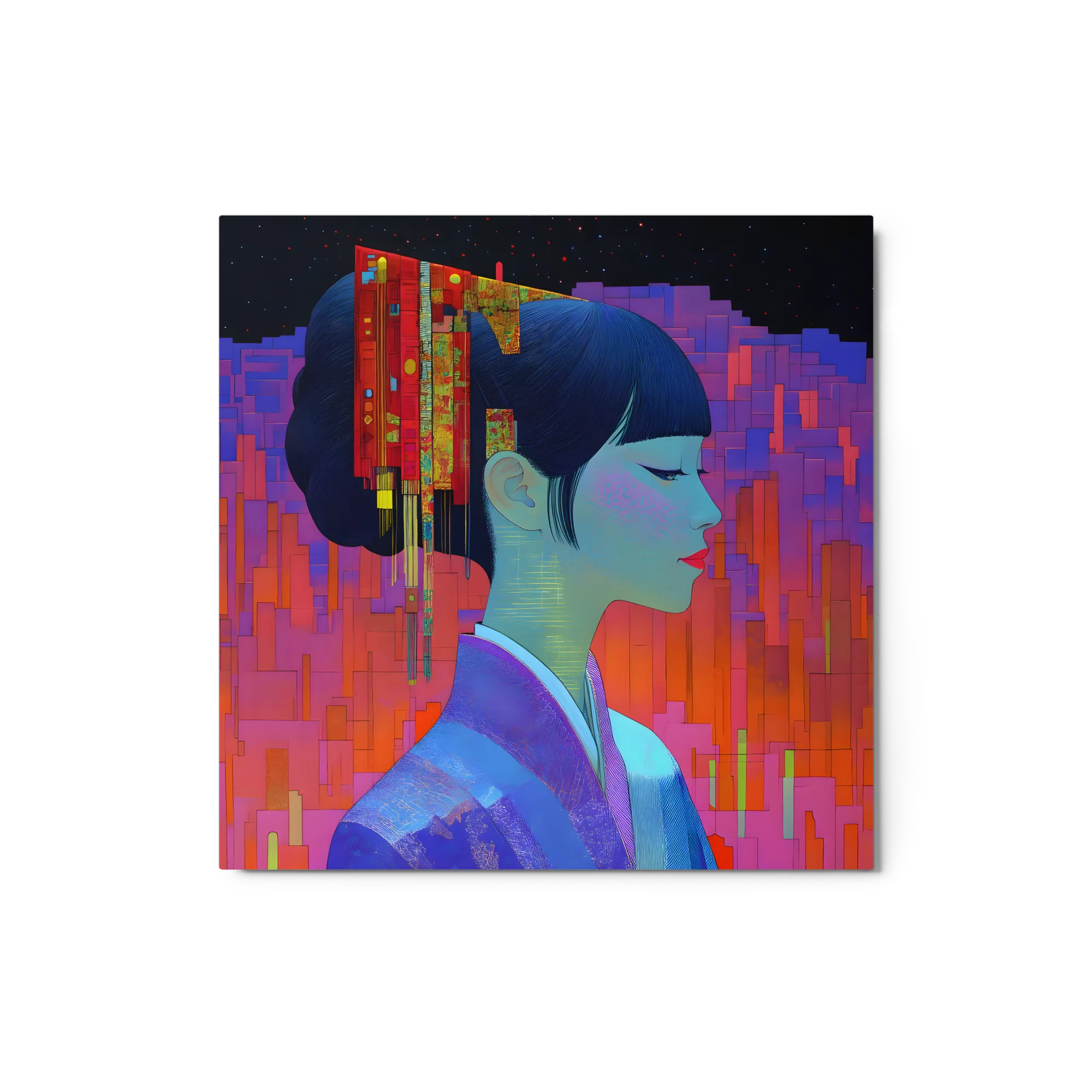 Geisha Cyberpunk Ukiyo-e