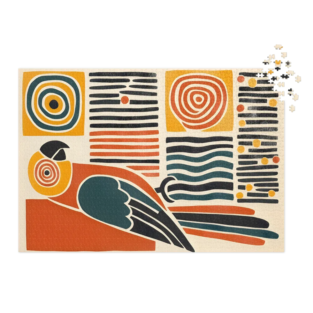 Geometric Parrot Illustration