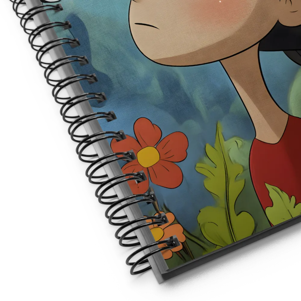 Curious Gaze Amidst Flora 
 Spiral Notebook | 140 pages