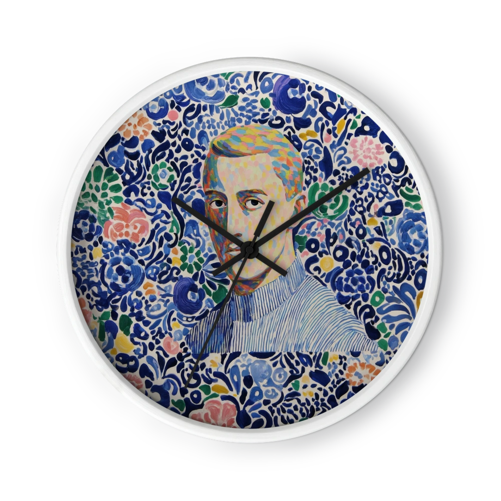 Portrait in Blue Pattern