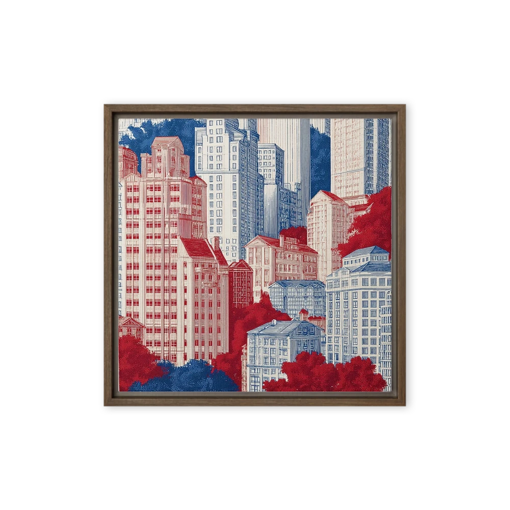 Architectural Red and Blue | Art Print