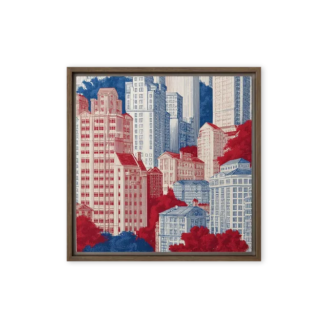Architectural Red and Blue | Art Print