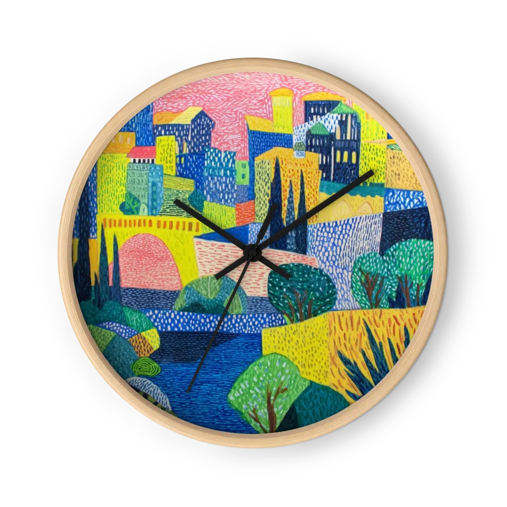 Mediterranes Hangmosaik | Wanduhr