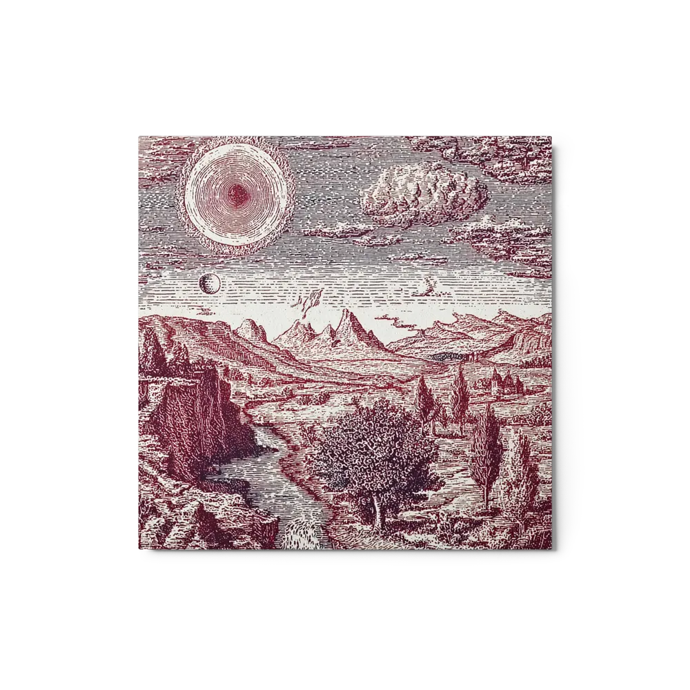 Cosmic Landscape Engraving | Art Print