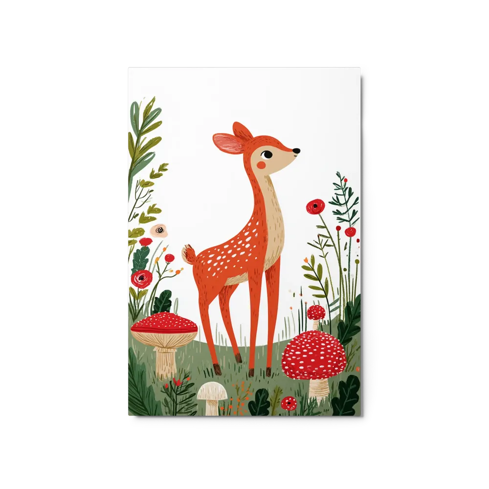 Fawn in the Mushrooms | Art Print