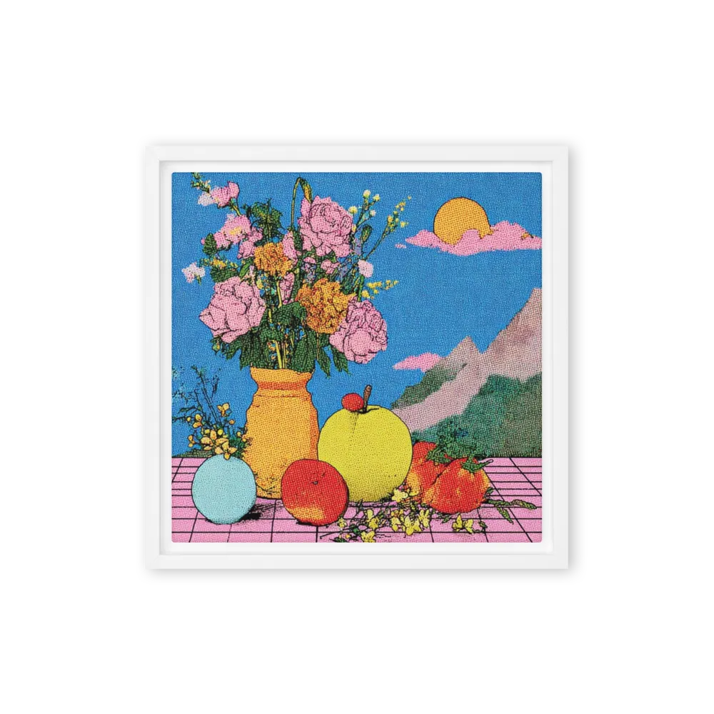 Pointillist Floral Still Life | Art Print