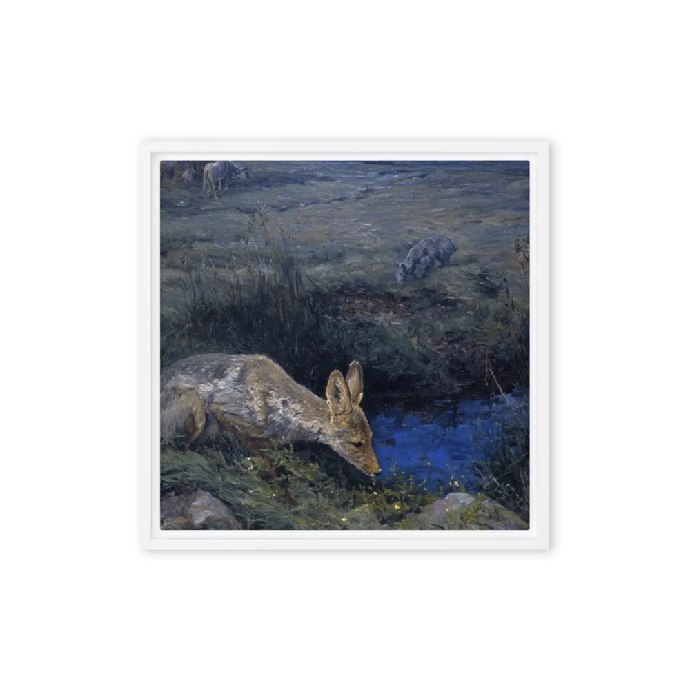 Nocturne with Deer and Horses | Art Print