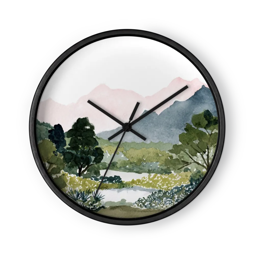 Soft Mountain Horizon | Wall Clock