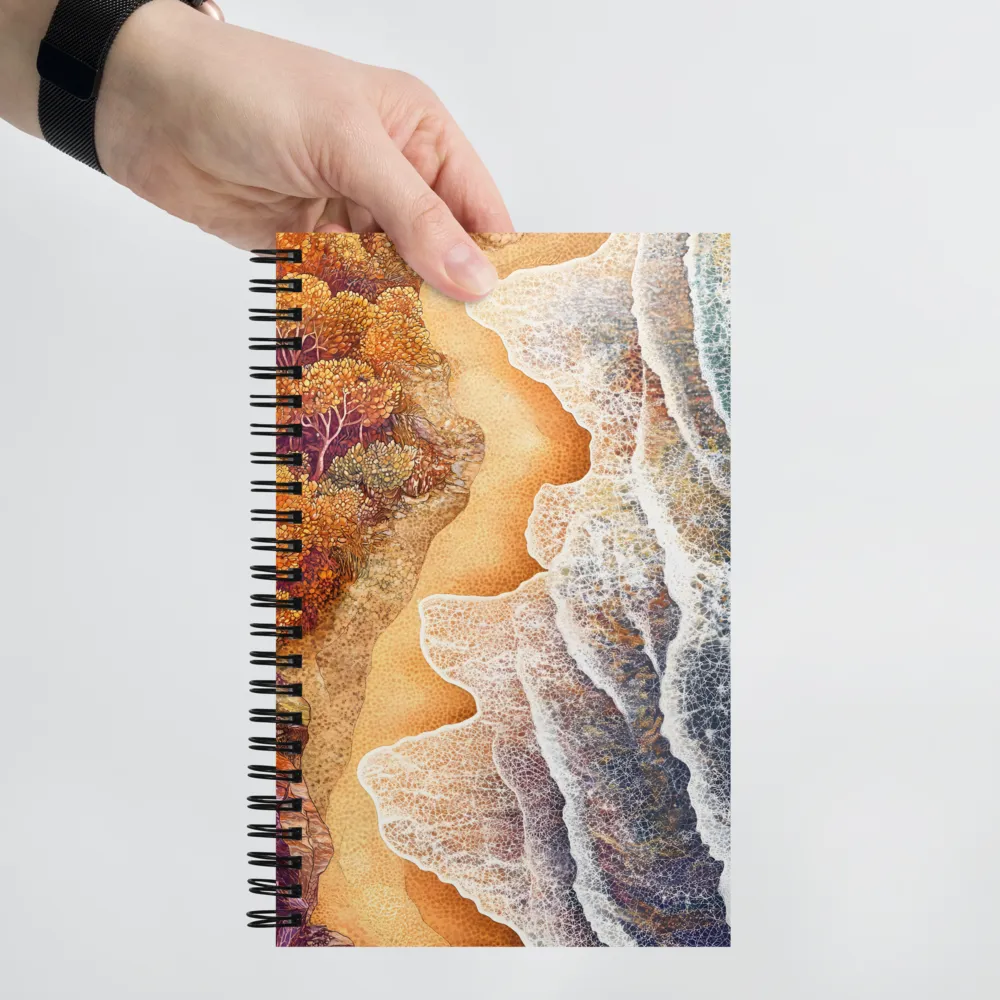Golden Shoreline Mosaic 
 Spiral Notebook | 140 pages