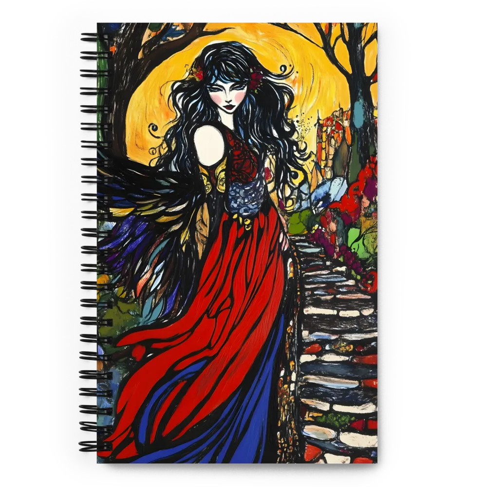 Art Nouveau Winged Woman 
 Spiral Notebook | 140 pages