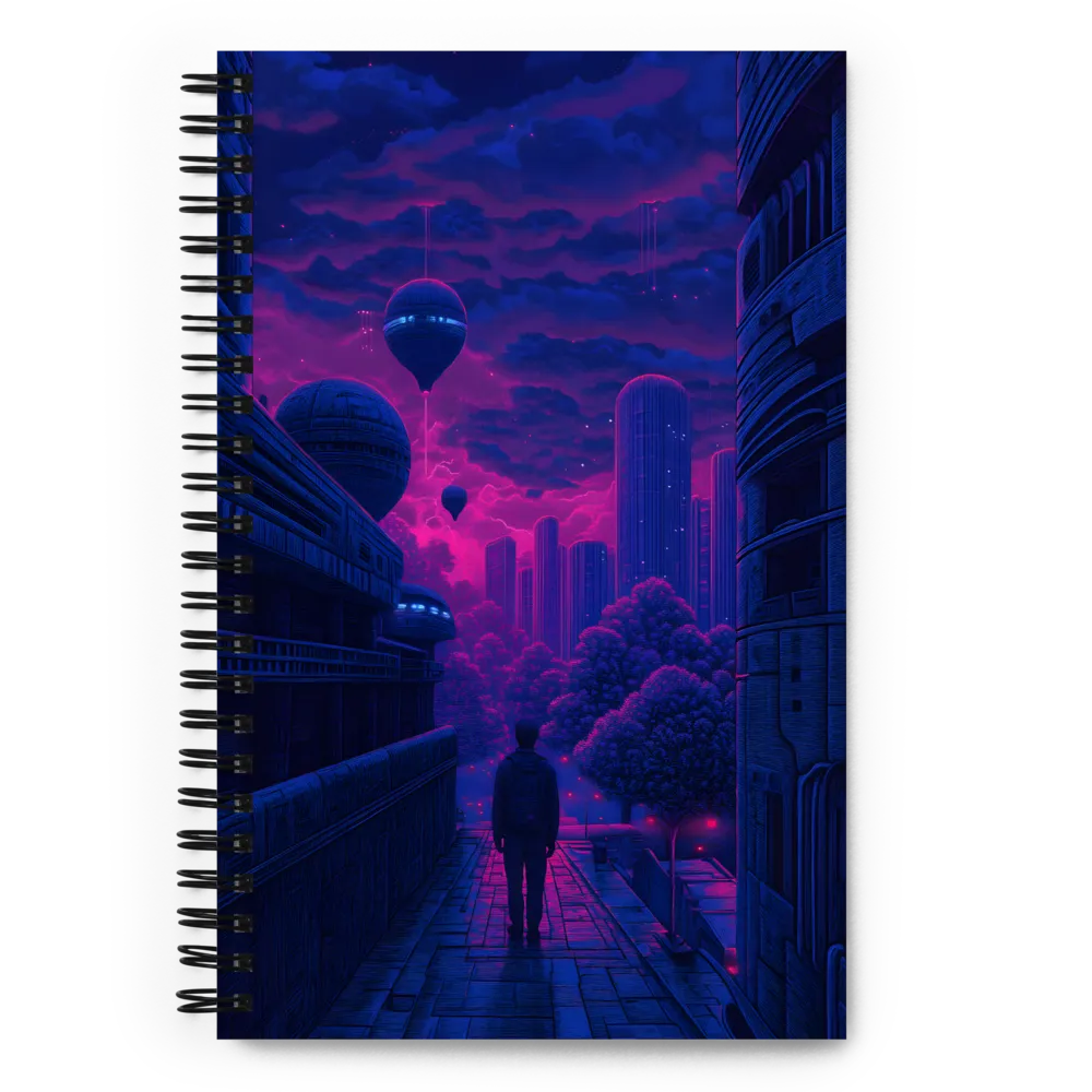 Neon Urban Journey 
 Spiral Notebook | 140 pages