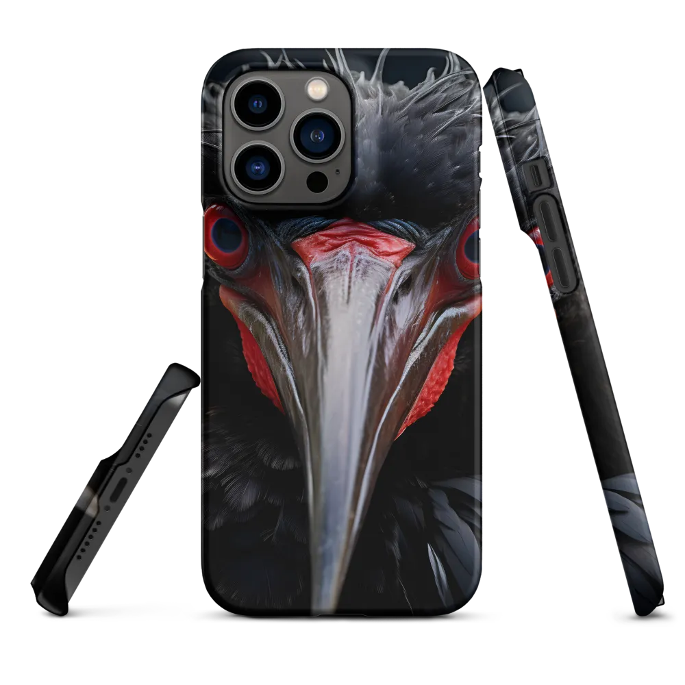 Close-up Portrait of a Black Bird | Phone Case