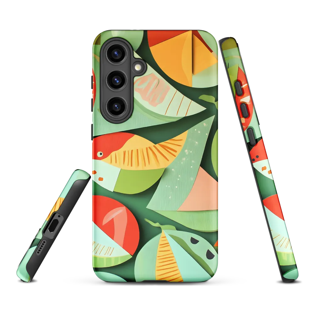 Abstract Leaves and Birds Design | Phone Case