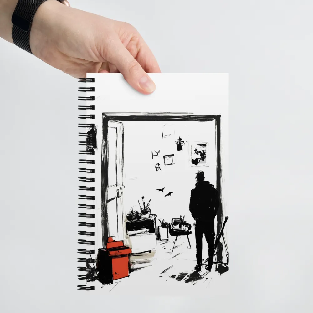 Man in Doorway 
 Spiral Notebook | 140 pages
