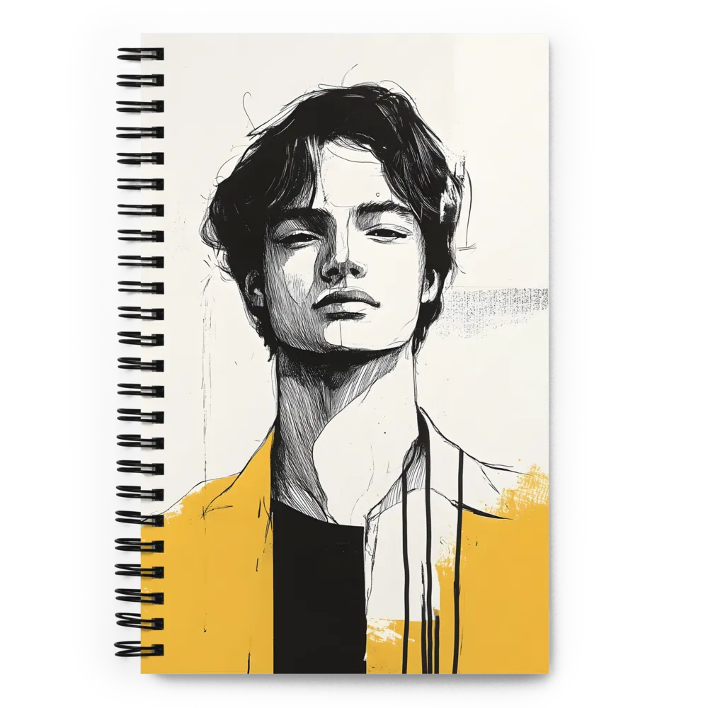 Graphic Line Art Portrait 
 Spiral Notebook | 140 pages