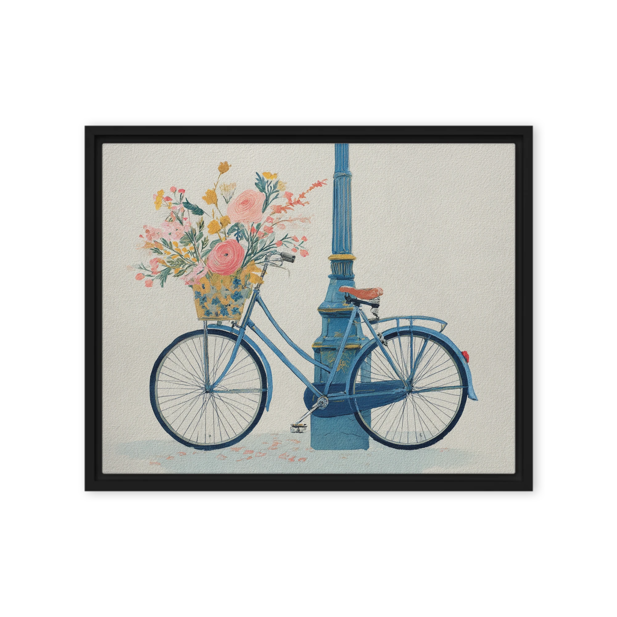 Bicycle with Flower Basket | Art Print