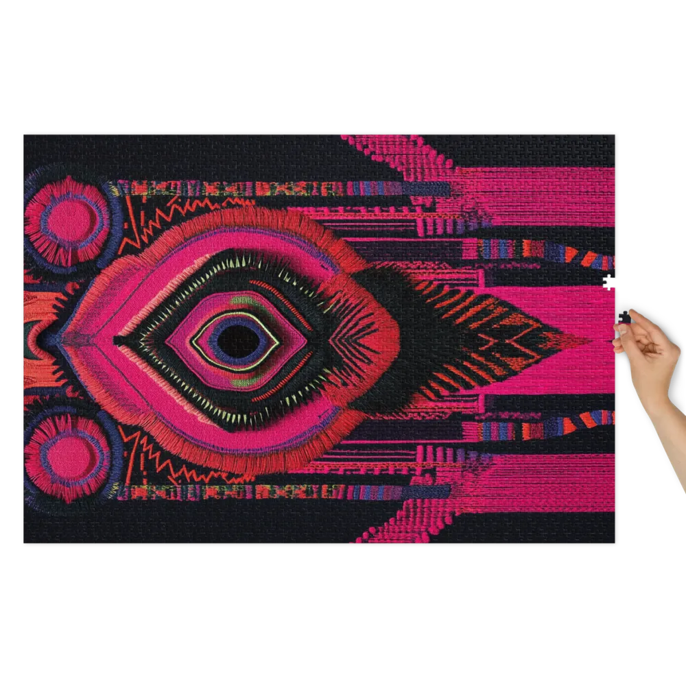 Abstract Geometric Pattern in Pink | Jigsaw Puzzle (252/520 pieces)