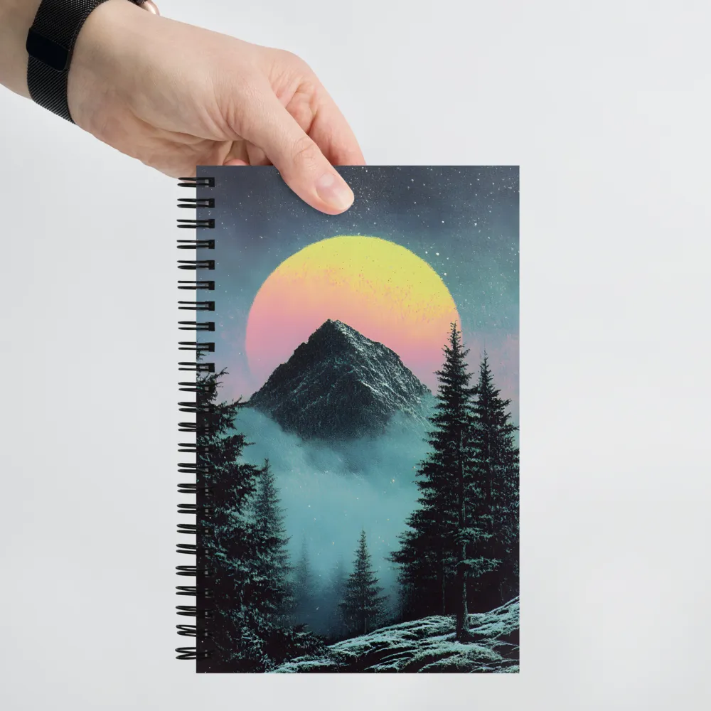 Retro Mountain Night 
 Spiral Notebook | 140 pages