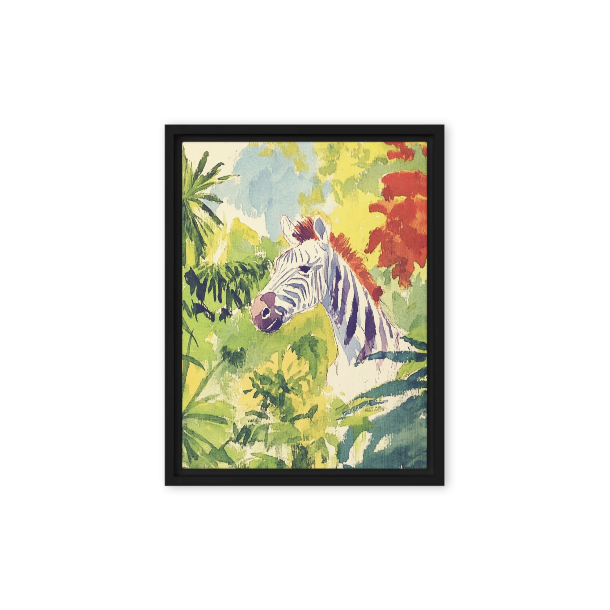 Jungle Zebra Watercolor