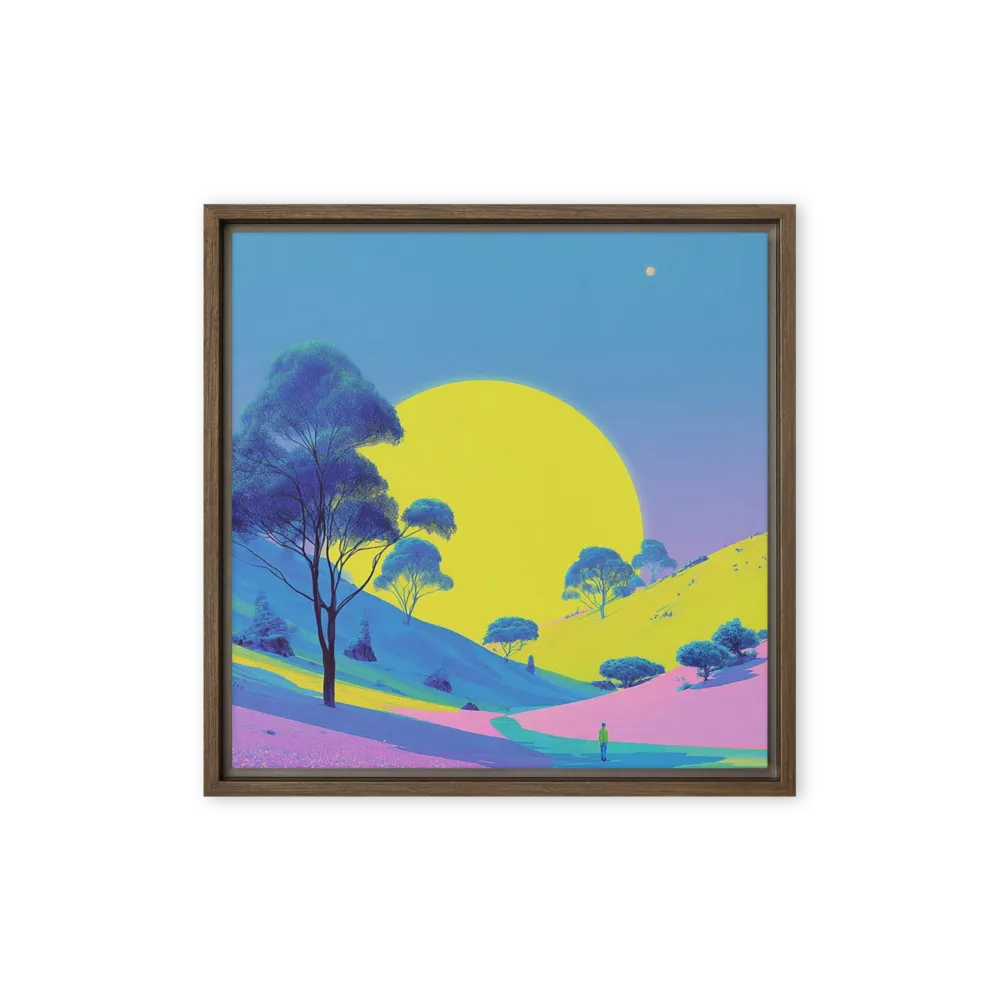 Yellow Sun Solitary Walk | Art Print