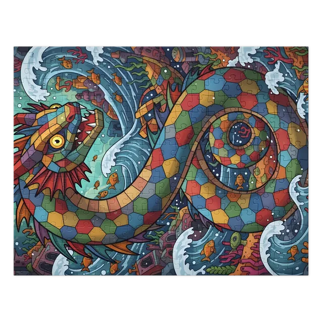 Mosaic Sea Serpent | Jigsaw Puzzles