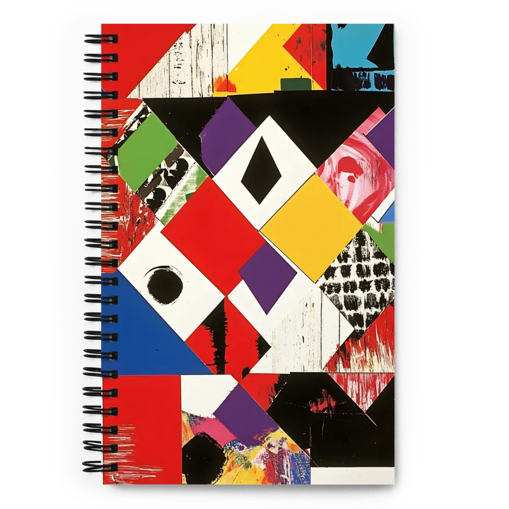 Vibrant Geometric Collage 
 Spiral Notebook | 140 pages