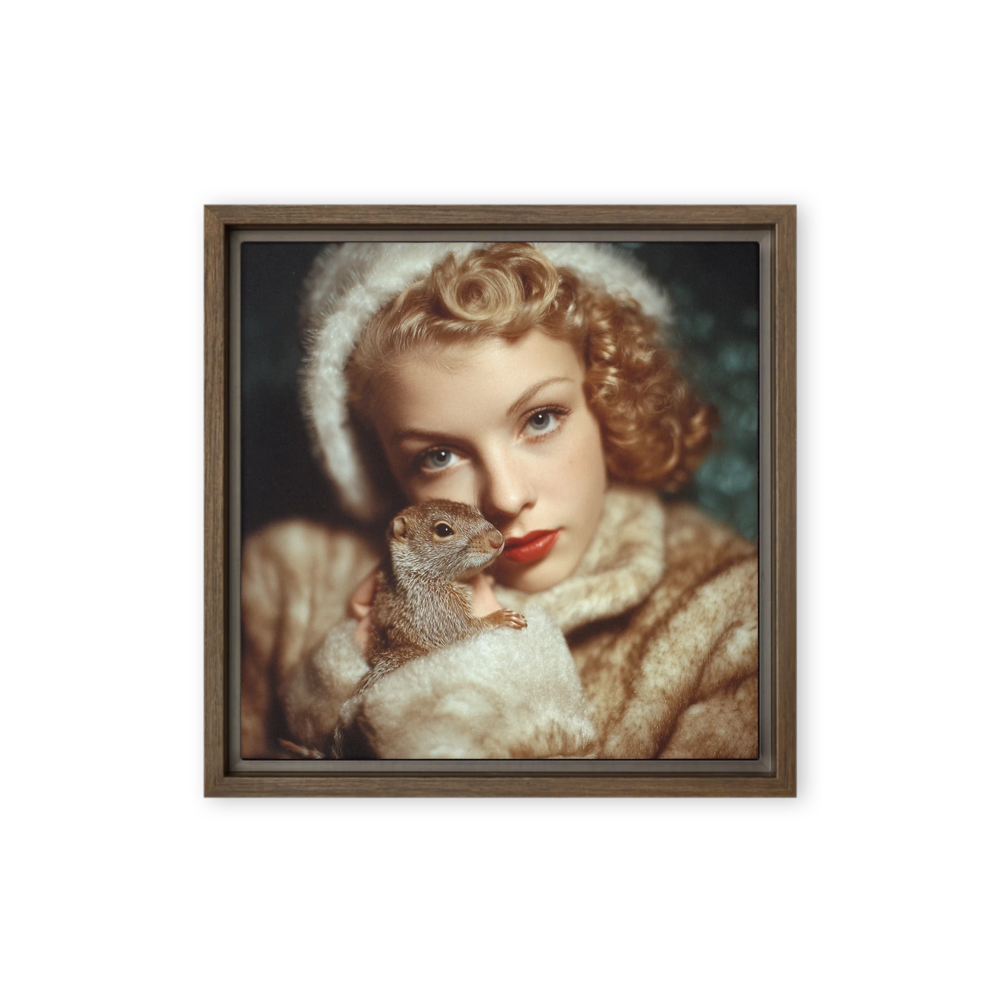 Woman with Small Mammal
