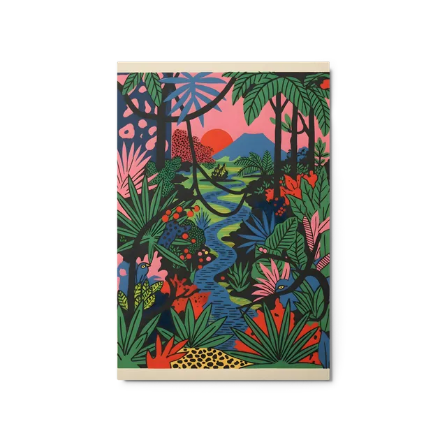 Jungle River Sunset | Art Print