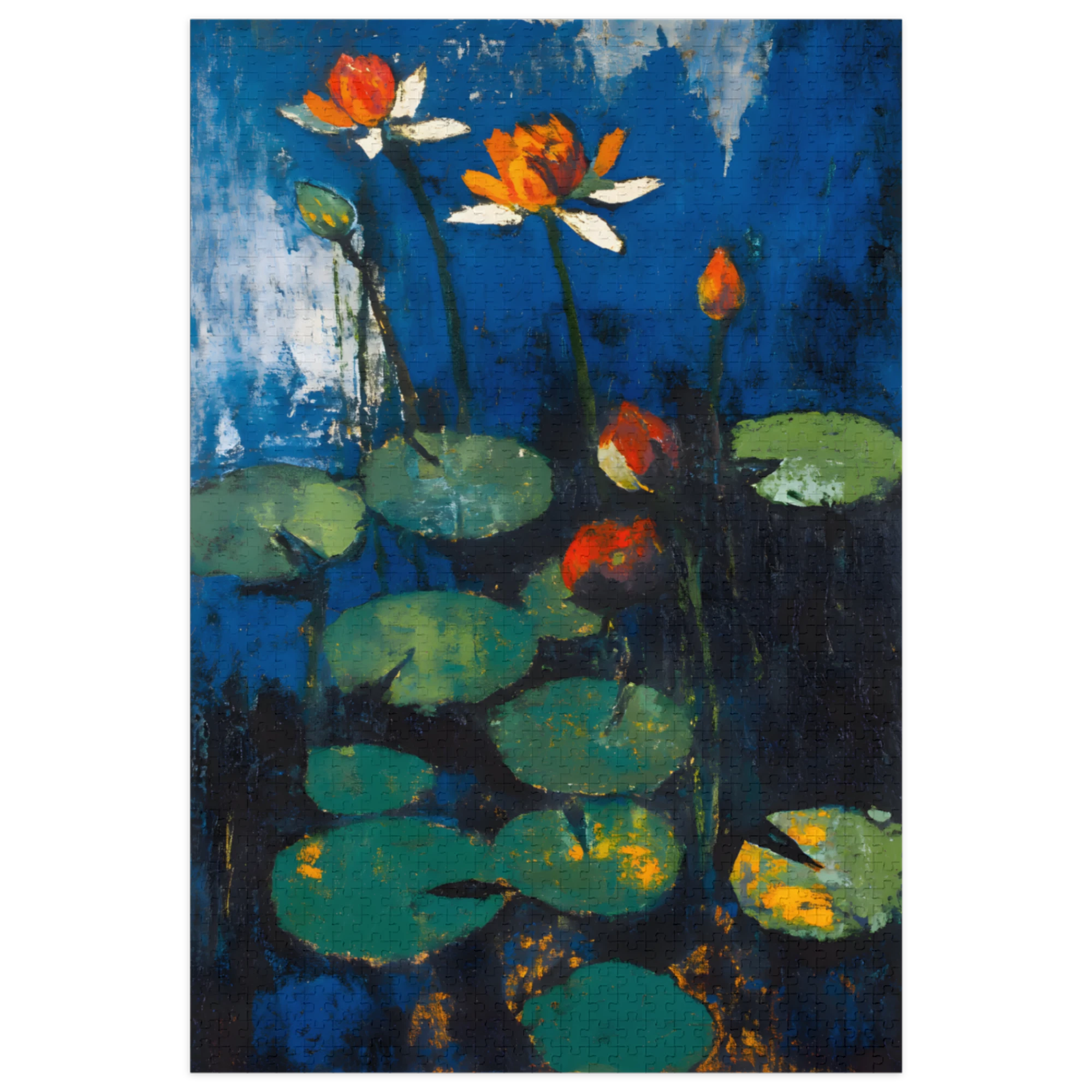 Orange Water Lilies | Jigsaw Puzzles