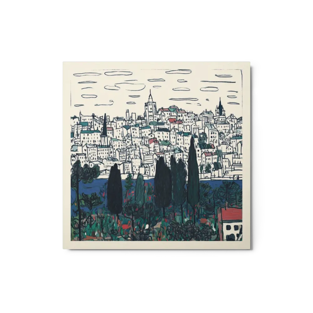 Mediterranean Hillside Vista | Art Print