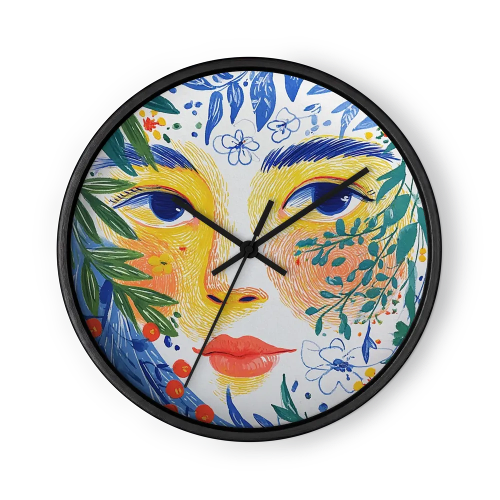 Portrait in Foliage | Wall Clock