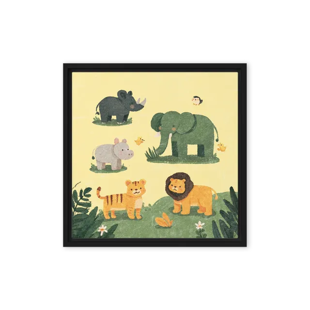 Cute Safari Animals Illustration | Art Print