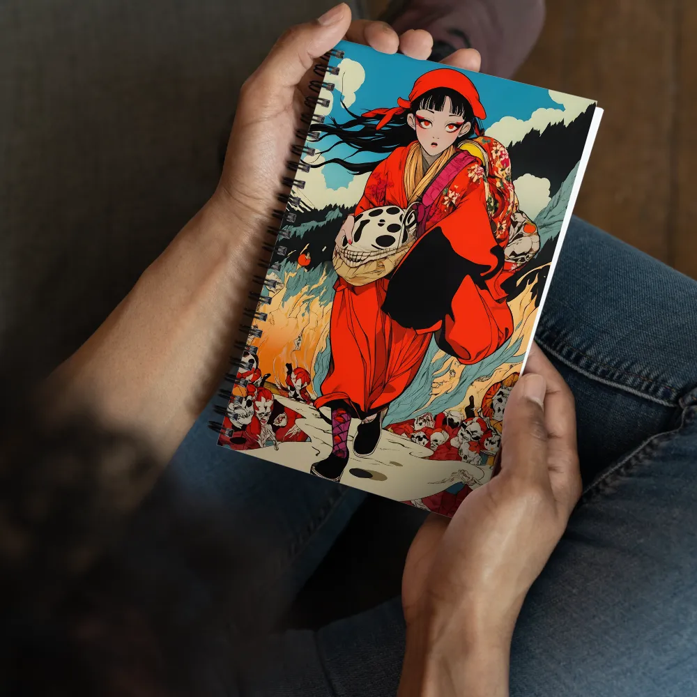 The Traveler and the Skulls 
 Spiral Notebook | 140 pages