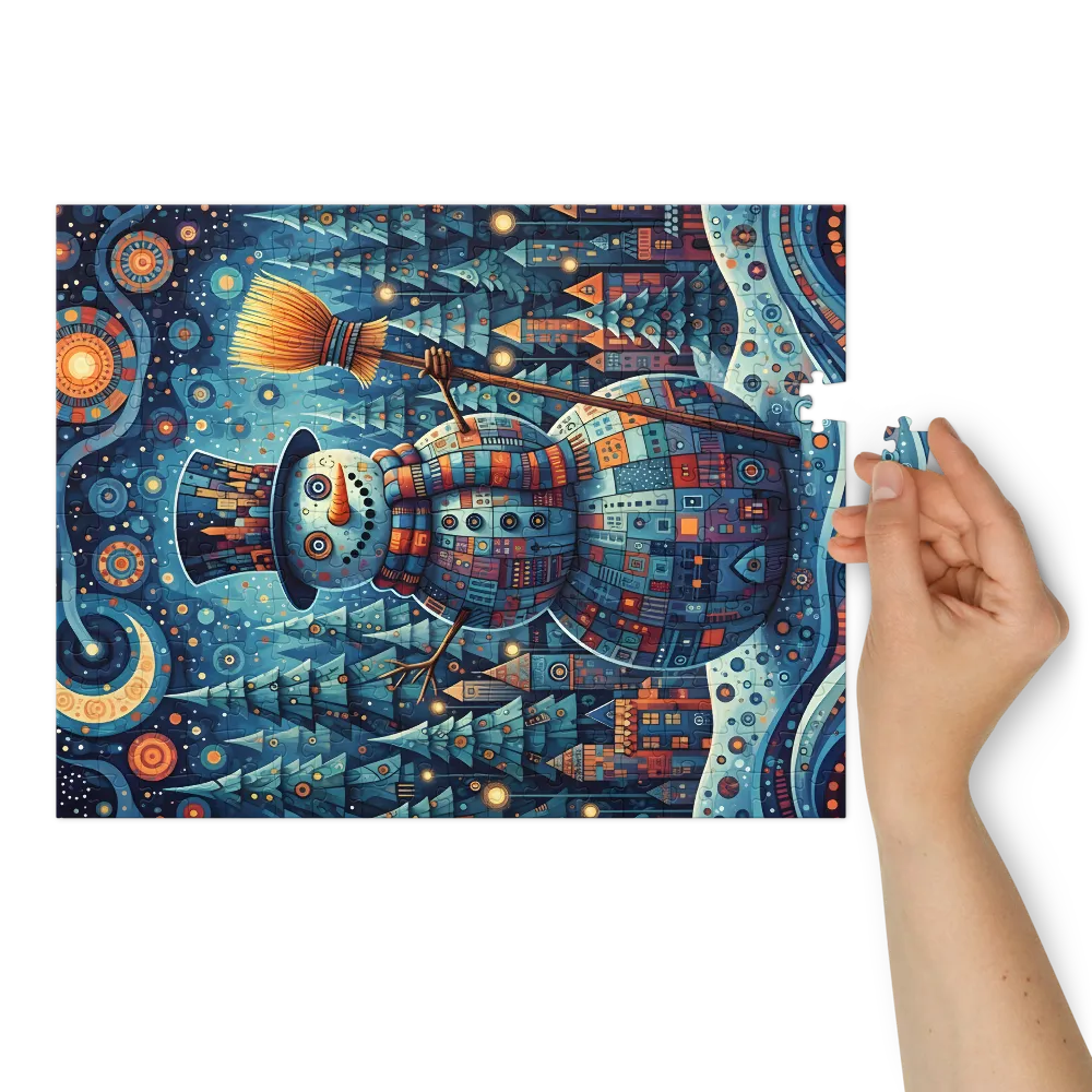 Mosaic Snowman | Jigsaw Puzzles